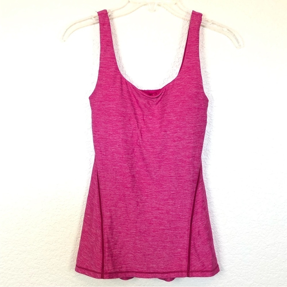 LuluLemon Heathered Jeweled Magenta Yoga AmalaTank size 4